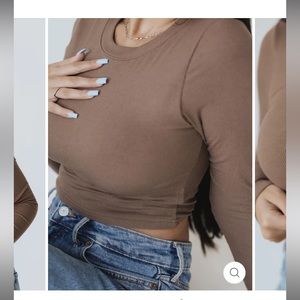 Klassy Network Ribbed Cropped Brami, Long-Sleeve, Medium